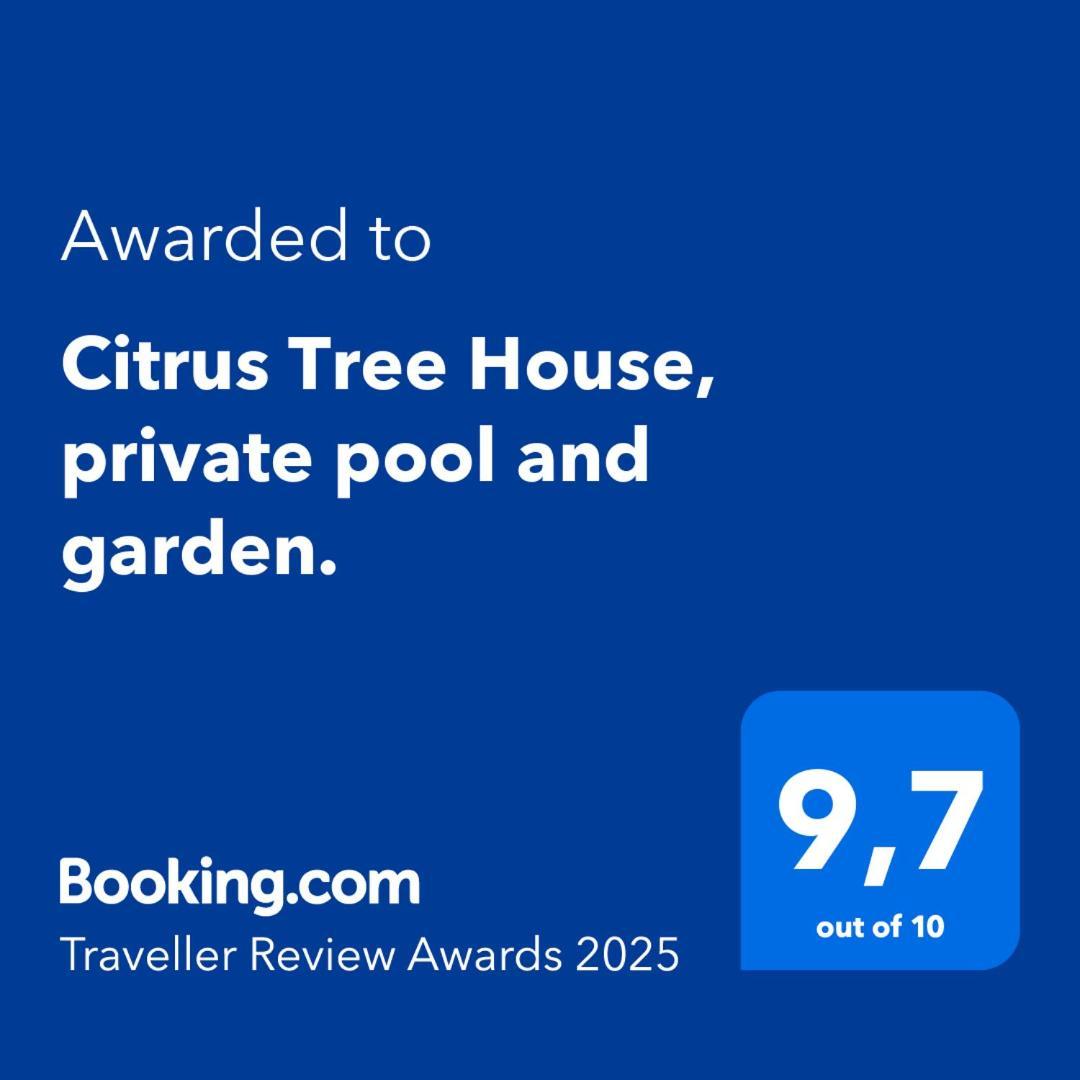 Citrus Tree House, Private Pool And Garden. Villa Angeja Eksteriør bilde